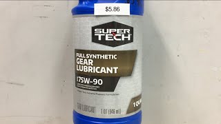 Walmart Super Tech Full Synthetic Gear Oil 75W90  One Year Update [upl. by Anoid]