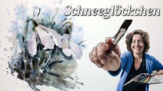 Schneeglöckchen im Aquarell [upl. by Annorah142]