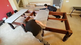 Full size 12ft Riley Snooker table installation time lapse Fitting by Riley England [upl. by Isiah]