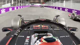 Sergio Perez Onboard Jeddah Grand Prix 2024  ASSETTO CORSA [upl. by Nerrol]