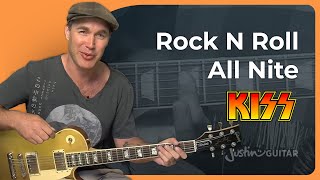 Rock And Roll All Nite by Kiss  Easy Guitar [upl. by Baelbeer]