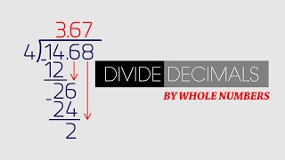 Divide Decimals by Whole Numbers Grade 5 [upl. by Joao]