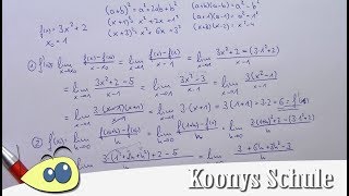 Differentialquotient und hMethode mit fx3x²2 bei x1 [upl. by Enyrehtac]