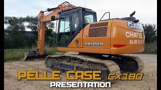 Pelle CASE CX180D Présentation des commandes [upl. by Ilojne810]