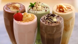 5 Homemade Ice Cream Milkshake Recipes [upl. by Dicks]