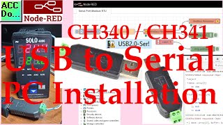 CH340 CH341 USB to Serial PC Installation [upl. by Osicran291]