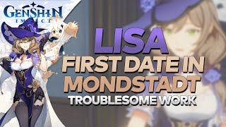 Lisa Date Troublesome Work A Little Date with Lisa  Genshin Impact [upl. by Laro518]