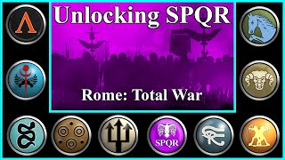 SPQR as a Playable faction amp Unlocking all Factions  Rome Total War Game Guides [upl. by Nreval]