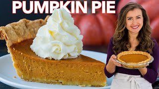 The BEST PUMPKIN PIE RECIPE Ive Ever Made  Thanksgiving Dessert [upl. by Carolyn]