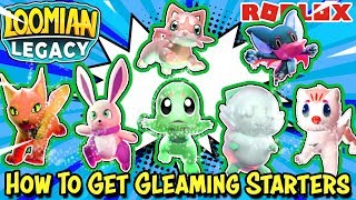 How To Get FREE GLEAMING STARTERS in Loomian Legacy Roblox  Rare Beginner Loomians [upl. by Nylsirk]