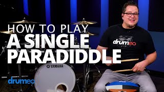 Single Paradiddle  Drum Rudiment Lesson Drumeo [upl. by Ahsakal]