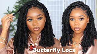 DISTRESSED BUTTERFLY LOCS TUTORIAL 🦋 NEW METHOD  Protective Style  Janet Collection Nala Tress [upl. by Neenwahs]