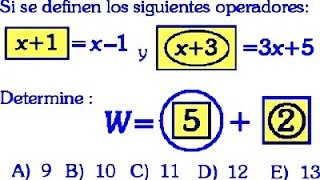 Operadores Matemáticos Problemas Resueltos de Razonamiento Matemático [upl. by Eitsyrk]