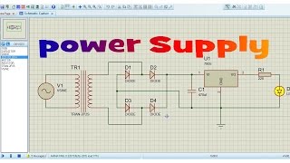 How to Make Power Supply Circuit in Proteus [upl. by Htebirol588]