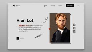 Responsive Personal Portfolio Website Using HTML CSS amp JavaScript [upl. by Lavona]