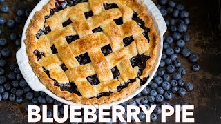 How To Make The Ultimate Blueberry Pie Recipe  Flaky Crust [upl. by Nenney]