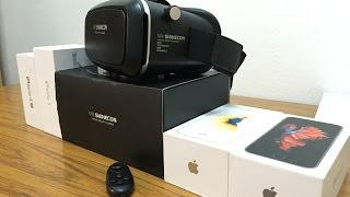 Virtual Reality for iPhone VR SHINECON Unboxing and First Impressions [upl. by Neirad287]