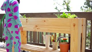 DIY Planter Box on Wheels  Raised Garden Bed [upl. by Charline]