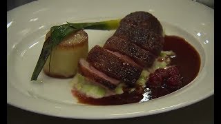 Gordon Ramsay Hells Kitchen Crispy Skin Duck Breast Recipe [upl. by Amikehs]