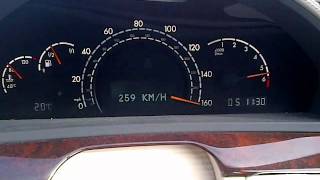 S600 0180 mph 290 kmh Mercedes W220 V12 biturbo acceleration [upl. by Valera]