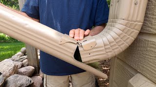 How To Install A Rain Gutter Downspout Hinge [upl. by Ahsiaa]