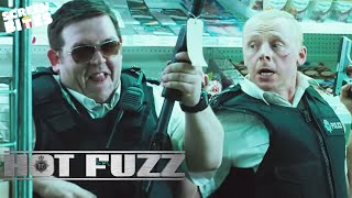 Supermarket Shootout  Hot Fuzz 2007  Scene Screen [upl. by Ursel851]