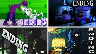 Five Nights at Freddys Sister Location ALL ENDINGS  FNAF Sister Location [upl. by Akinom]