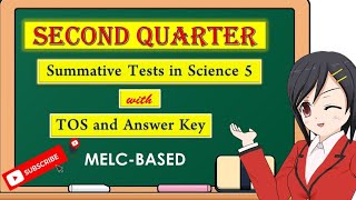 MELCBASED Summative Tests in Science 5 SECOND QUARTER with TOS and KEY TO CORRECTION [upl. by Josy]