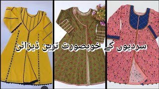 Latest Frock Designs 2025  Printed Frock Designs Winter Frock Designs [upl. by Leur]