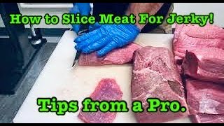 How to Slice Meat for Delicious Beef Jerky Tips from a Pro [upl. by Verity]