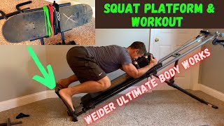 Weider Ultimate Body Works Total Gym Squat Platform Extension amp Workout [upl. by Kcarb]