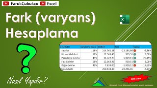 Excel Fark Hesaplama [upl. by Eberly301]