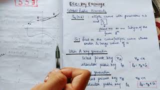 Elliptic Curve Cryptography  ECC in Cryptography and Network Security [upl. by Aglo517]