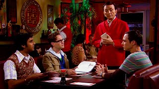 Leonard Sheldon And Rajesh At A Chinese Restaurant  The Big Bang Theory 1х07 [upl. by Anialeh]