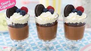 MOUSSE DE CHOCOLATE CON SOLO 2 INGREDIENTES 🍫  QUIERO CUPCAKES [upl. by Lihkin]