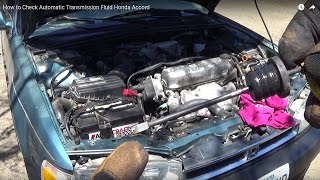 How to Check Automatic Transmission Fluid Honda Accord [upl. by Kiri475]