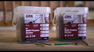 GRK R4 MultiPurpose Framing amp Decking Screws [upl. by Binni]