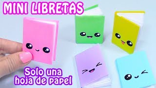 DIY MINI LIBRETAS CON SOLO UNA HOJA DE PAPEL [upl. by Herr160]