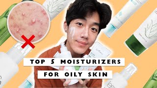 ✨ TOP 5 KOREAN MOISTURIZERS FOR OILY ACNE PRONE SKIN  Brute Choi [upl. by Egdamlat741]