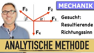 Analytische Methode  Resultierende Kraft berechnen  Mechanik für Anfänger  Zentrales Kraftsystem [upl. by Christiane517]