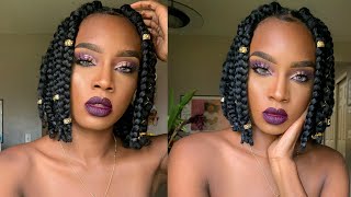 I TRIED RUBBER BAND BOX BRAIDS  NATURAL HAIR SERIES EP1 [upl. by Arimahs]