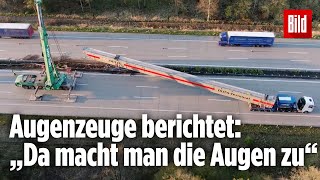 140 Tonner kracht in die Leitplanke der A2 Eine Dashcam filmt den Unfall [upl. by Attennyl829]