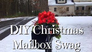 DIY Christmas Mailbox swag Inexpensive HowTo [upl. by Sirtemed]