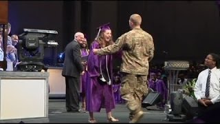 Returning PA National Guardsman surprises his sister at school [upl. by Ennahtur]