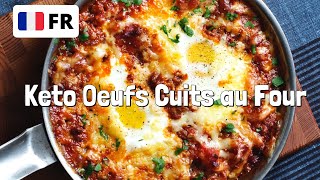 Recette Cétogène Oeufs Cuits au Four En français [upl. by Kallman]