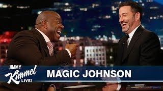 Magic Johnson on Kobe Bryant The Lakers amp Vacations with Jimmy Kimmel [upl. by Nabla]