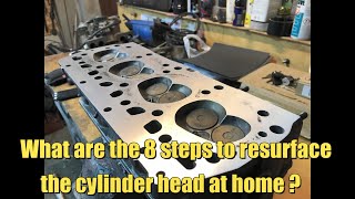 How To Resurface Cylinder Head at home DIY [upl. by Aiuqat]