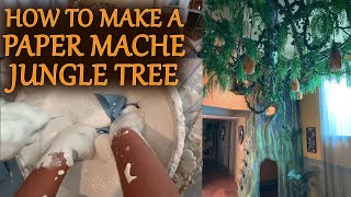 How to Make a Paper Mache Jungle Tree [upl. by Litch]