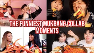 the FUNNIEST mukbang collab moments [upl. by Tiernan]