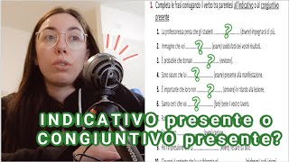 Presente indicativo o congiuntivo EASY Italian grammar exercise [upl. by Lyell]